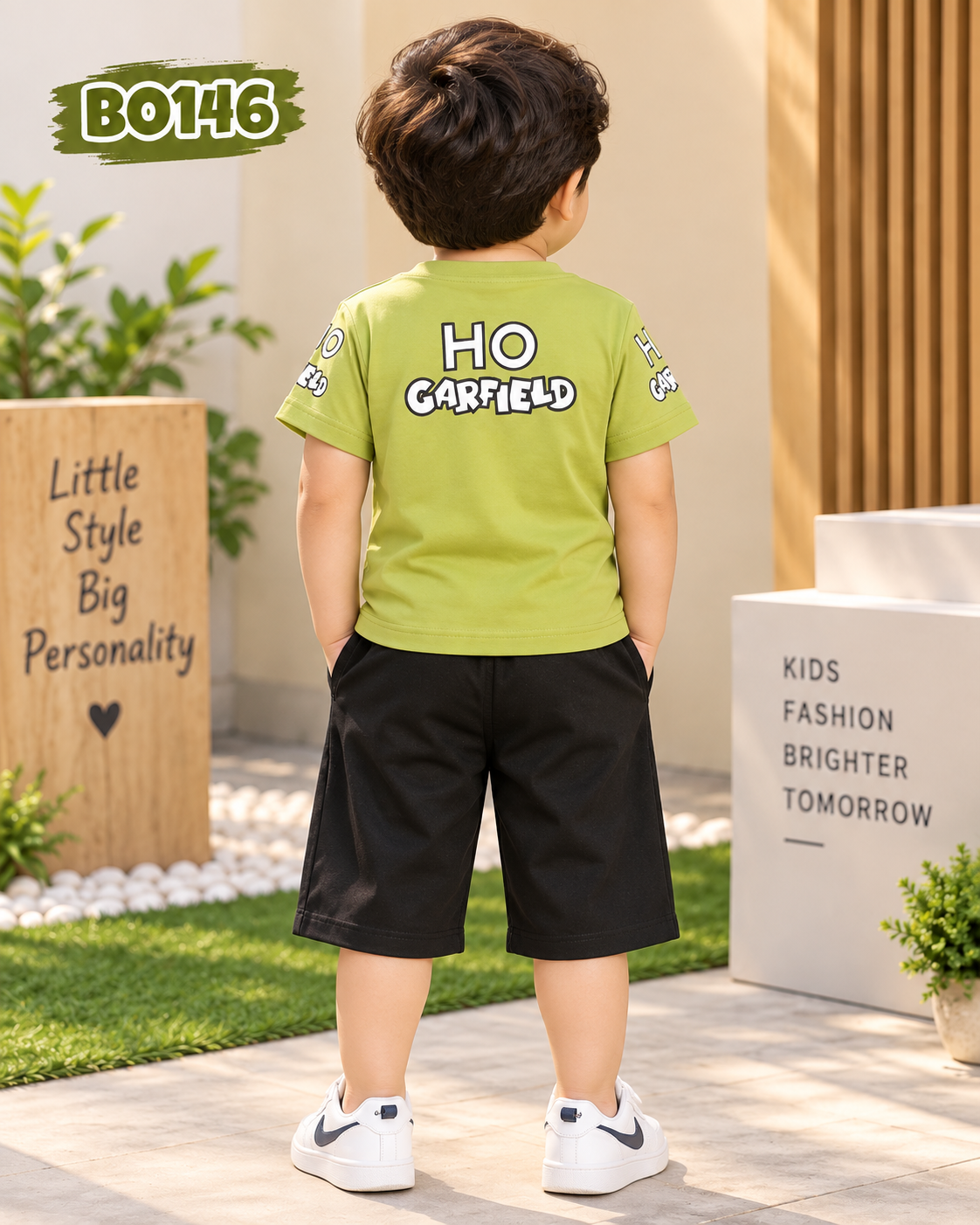Premium Boys  Graphic T-Shirt & Shorts Set-BO146
