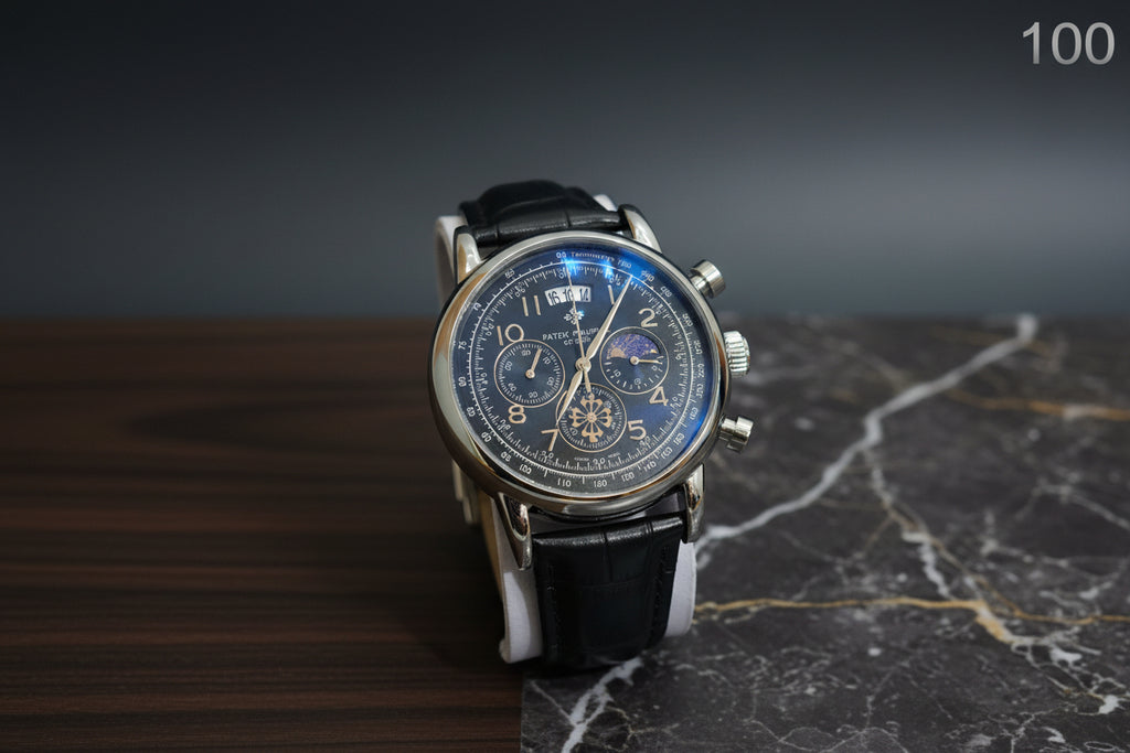 PP100 Multifunction Leather Strap Watch