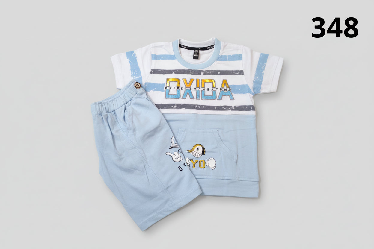 Boys Premium Printed T-Shirt & Shorts Set – OXYDA Edition.348