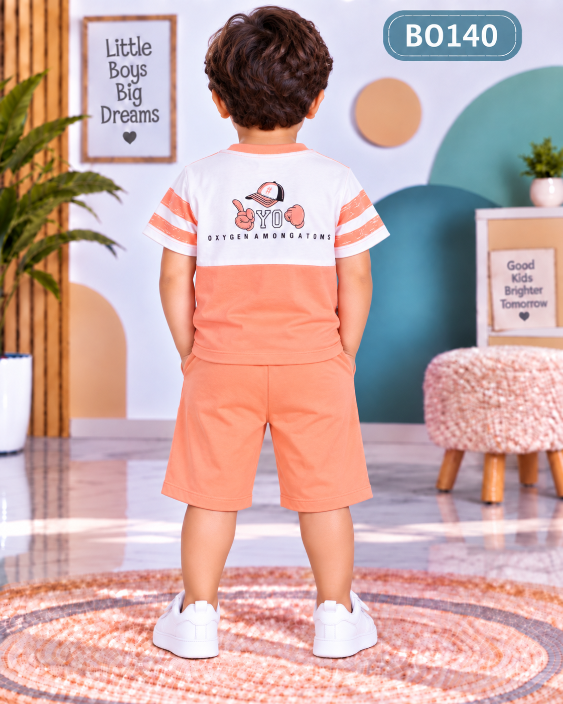 Premium Boys Graphic T-Shirt & Shorts Set-BO140