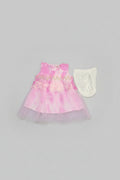 Girls Net Party Dress Set with Bloomers 0081