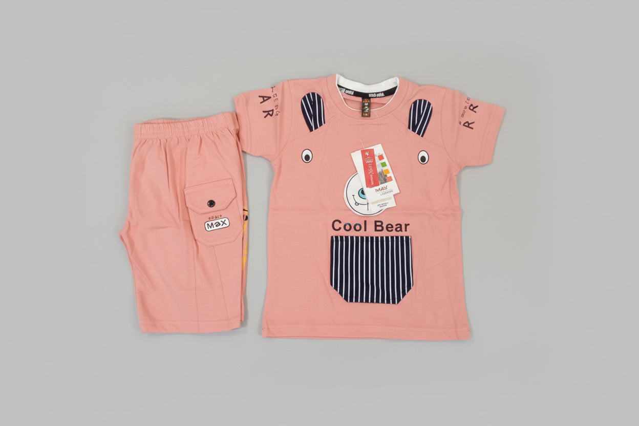 Baby Boys “Cool Bear” T-Shirt & Shorts Set 329