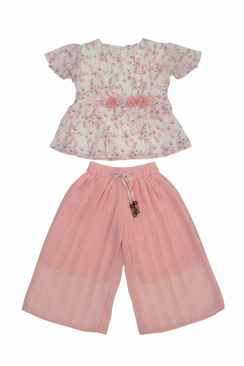 Girls Floral Printed Top & Palazzo Set 160