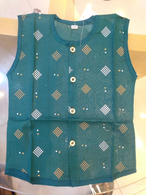 Baby Boy Printed Shirt & Solid Shorts Set 195 - Green