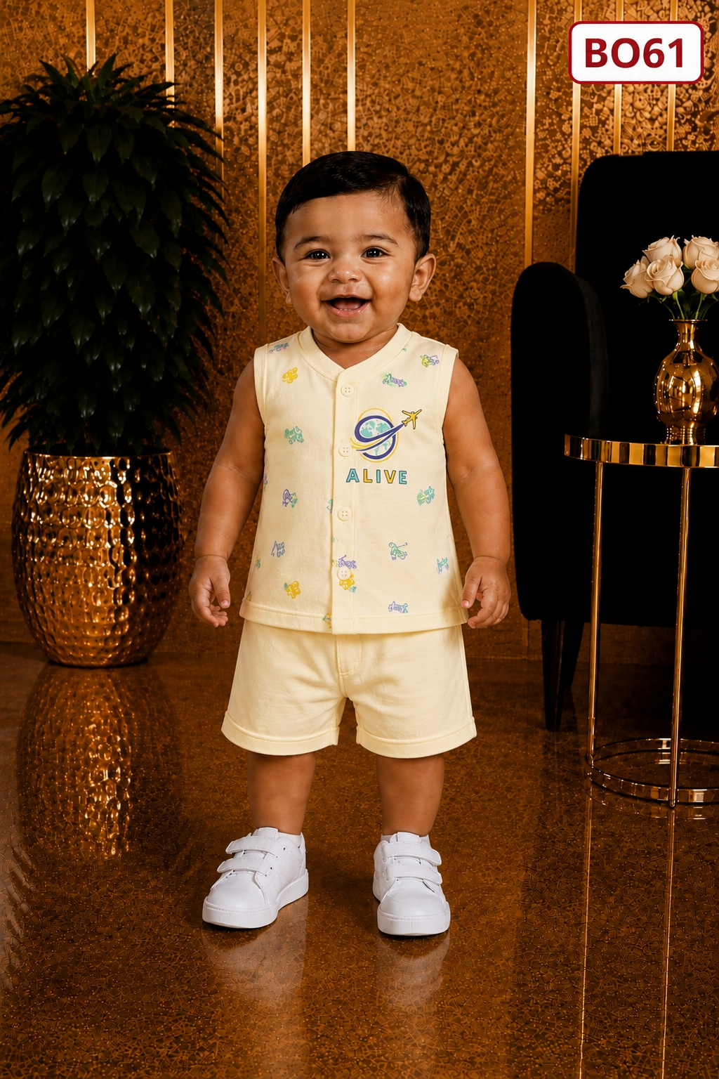 Little Explorer Baby Boys Sleeveless Top & Shorts Set- BO61