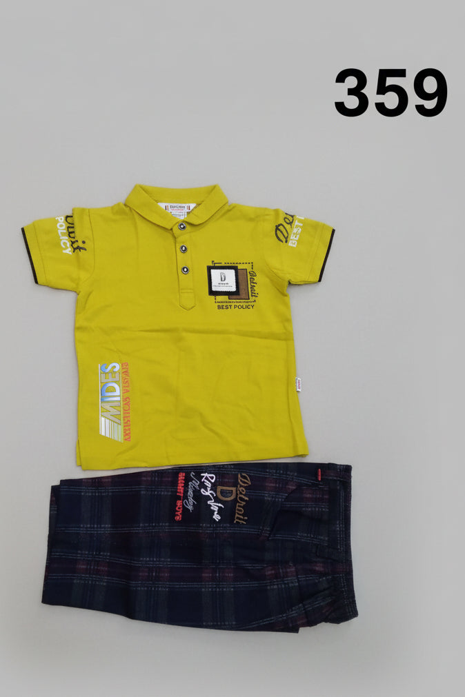 Boys Deluxe Polo T-Shirt & Smart Pant Set – Casual Summer Outfit..359..