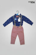 GATSBY Baby Formal Suspender Set – Printed Shirt with Bow Tie MIXED-6 956