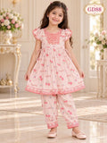 Premium Girls Cherry Print Ruffle Top & Pant Set – GD88