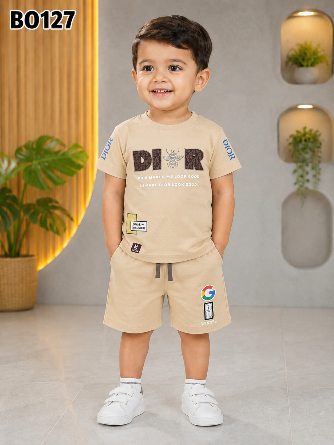 Premium Boys Graphic T-Shirt & Shorts Set-BO127