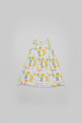 Girls Bird & Floral Printed Dress-3307