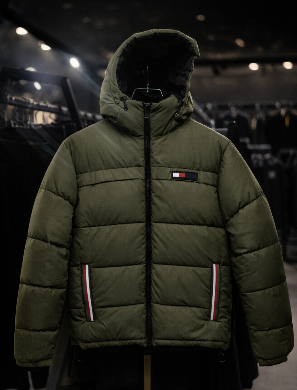 Mens Hooded Puffer Jacket Winter Insulated Jacket 1011