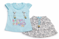 Girls Top & Printed Shorts Set 168