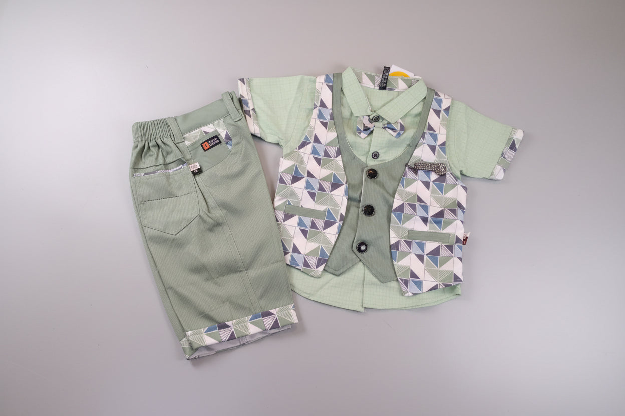 EBoys Premium Formal Vest Set with Bow Tie & Shorts 232