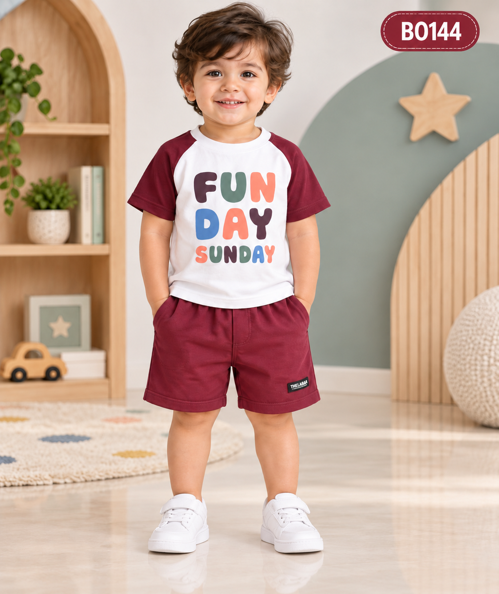 Premium Boys  Graphic T-Shirt & Shorts Set-BO144