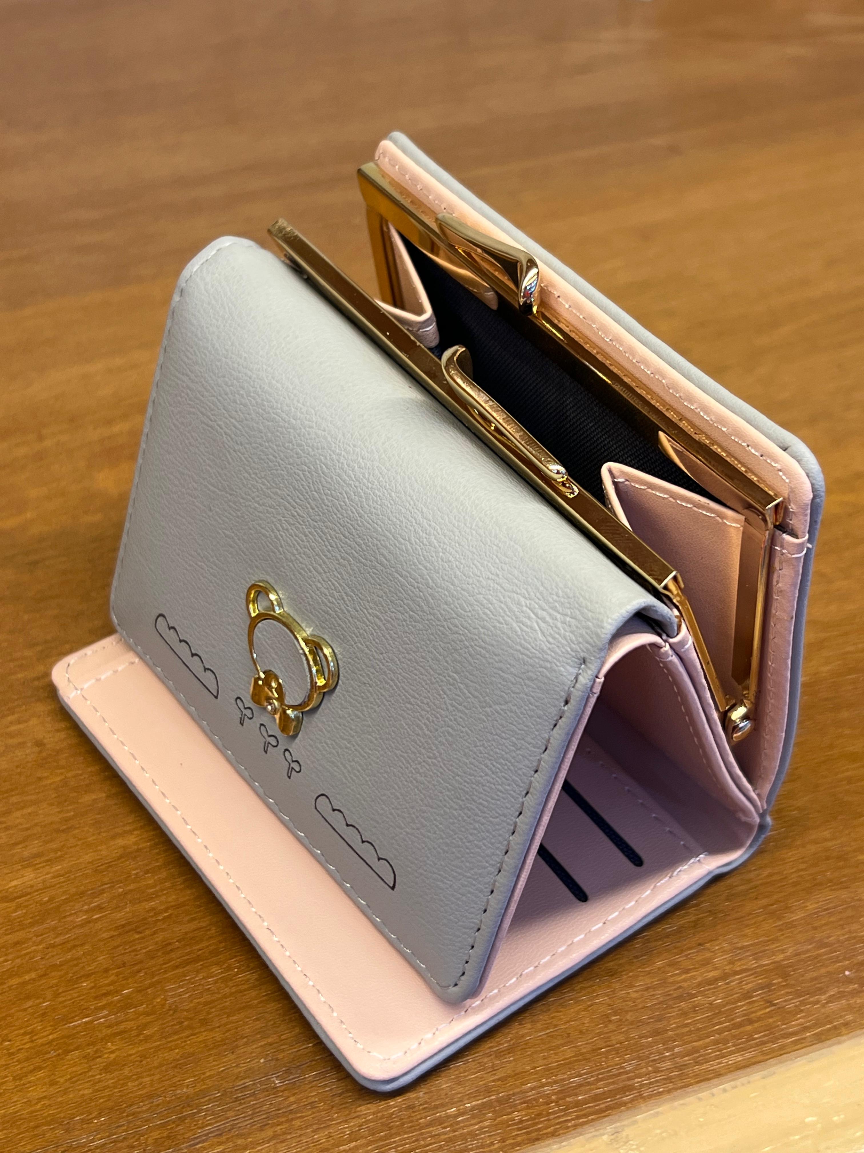 Cute Bear Lock Mini Wallet for Women