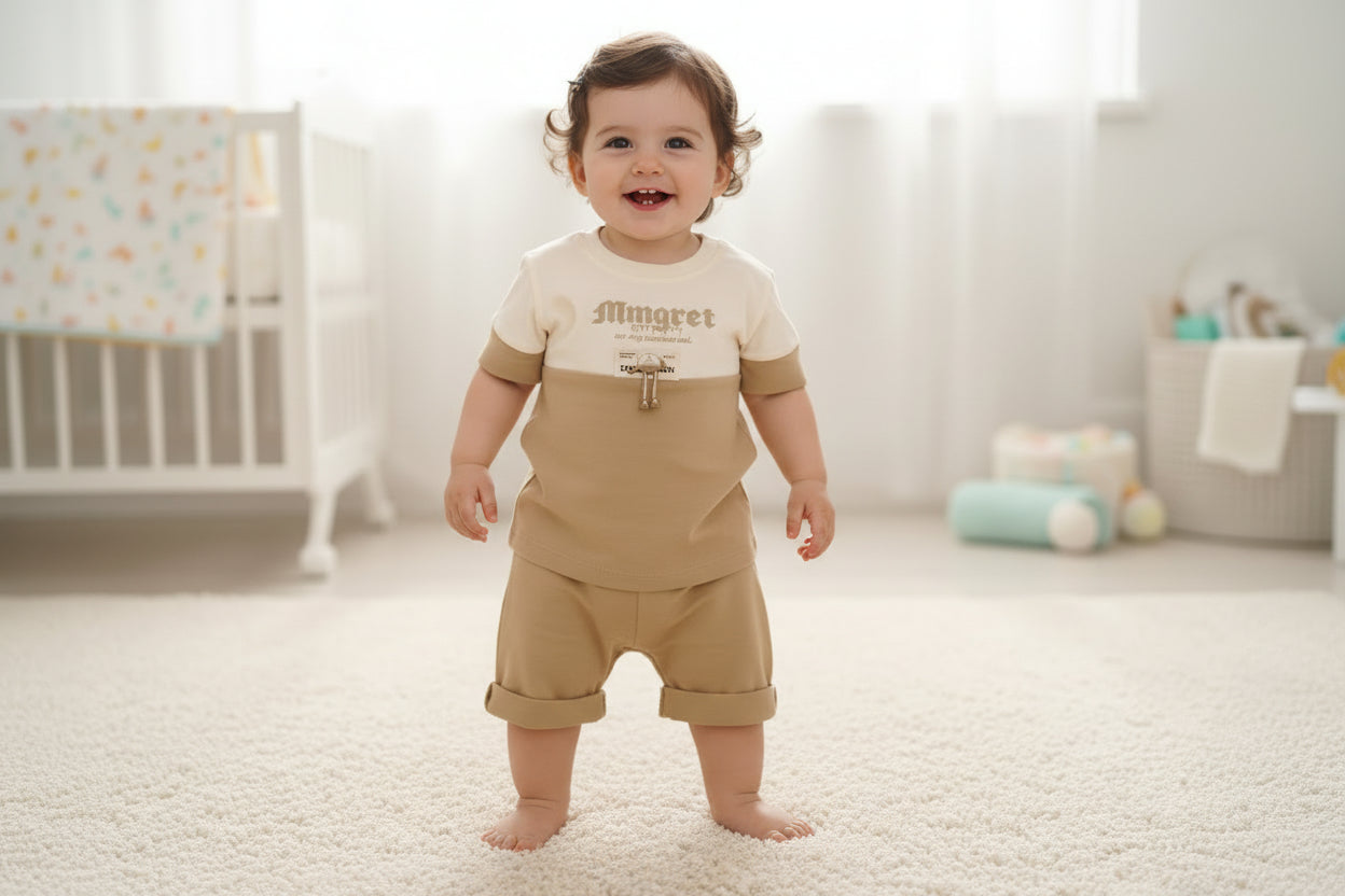 Kids Boys Color Block Printed T-Shirt & Jogger Pants Set 320