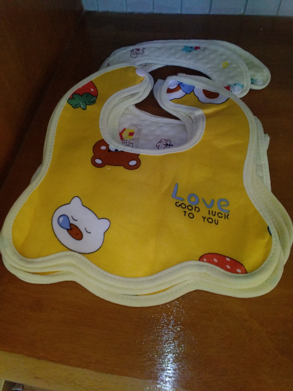 Waterproof Silicone Food Catcher Bibs & Soft Cotton Drool Bibs Set