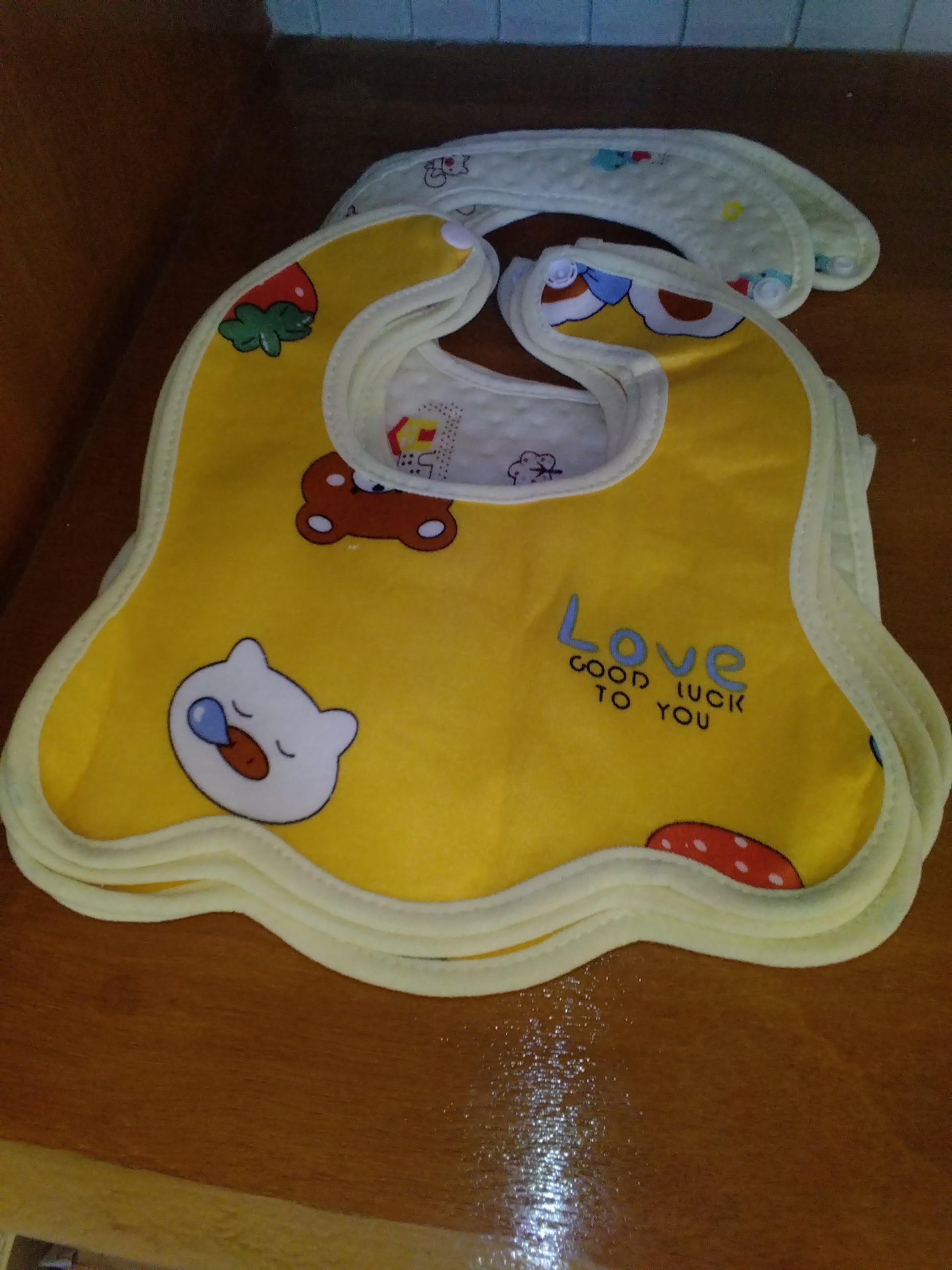 Waterproof Silicone Food Catcher Bibs & Soft Cotton Drool Bibs Set