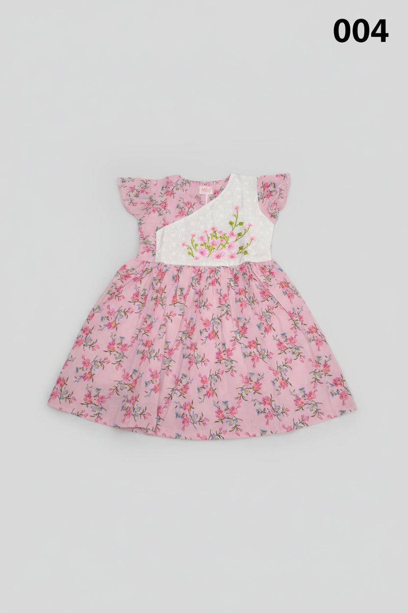 Girls Embroidered Cotton Dress 004