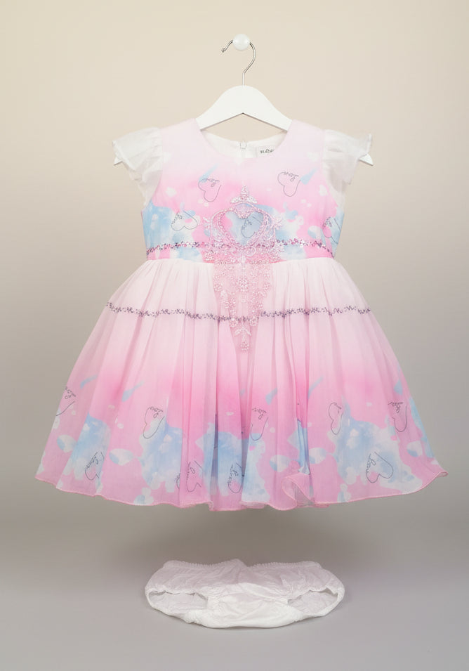 Girls Floral Party Dress with Bloomers Set 207