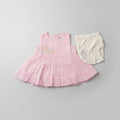 Baby Girls Sleeveless Embroidered Net Frock with Diaper Pant 103