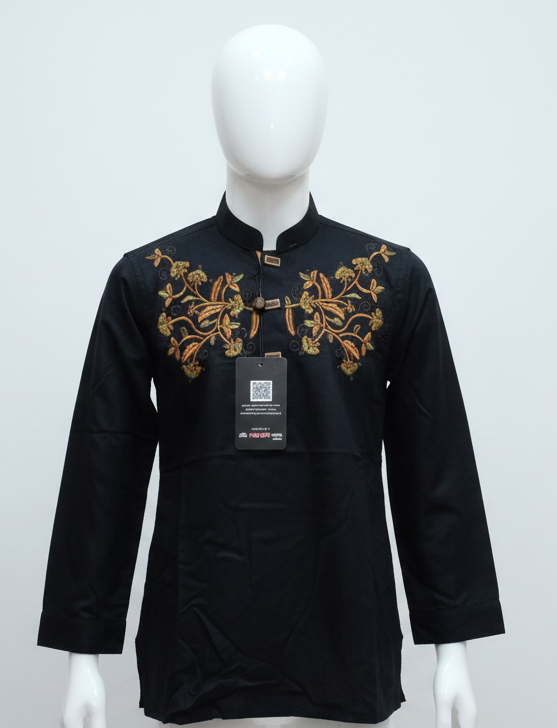 Boys Premium Embroidered Black Panjabi 1217
