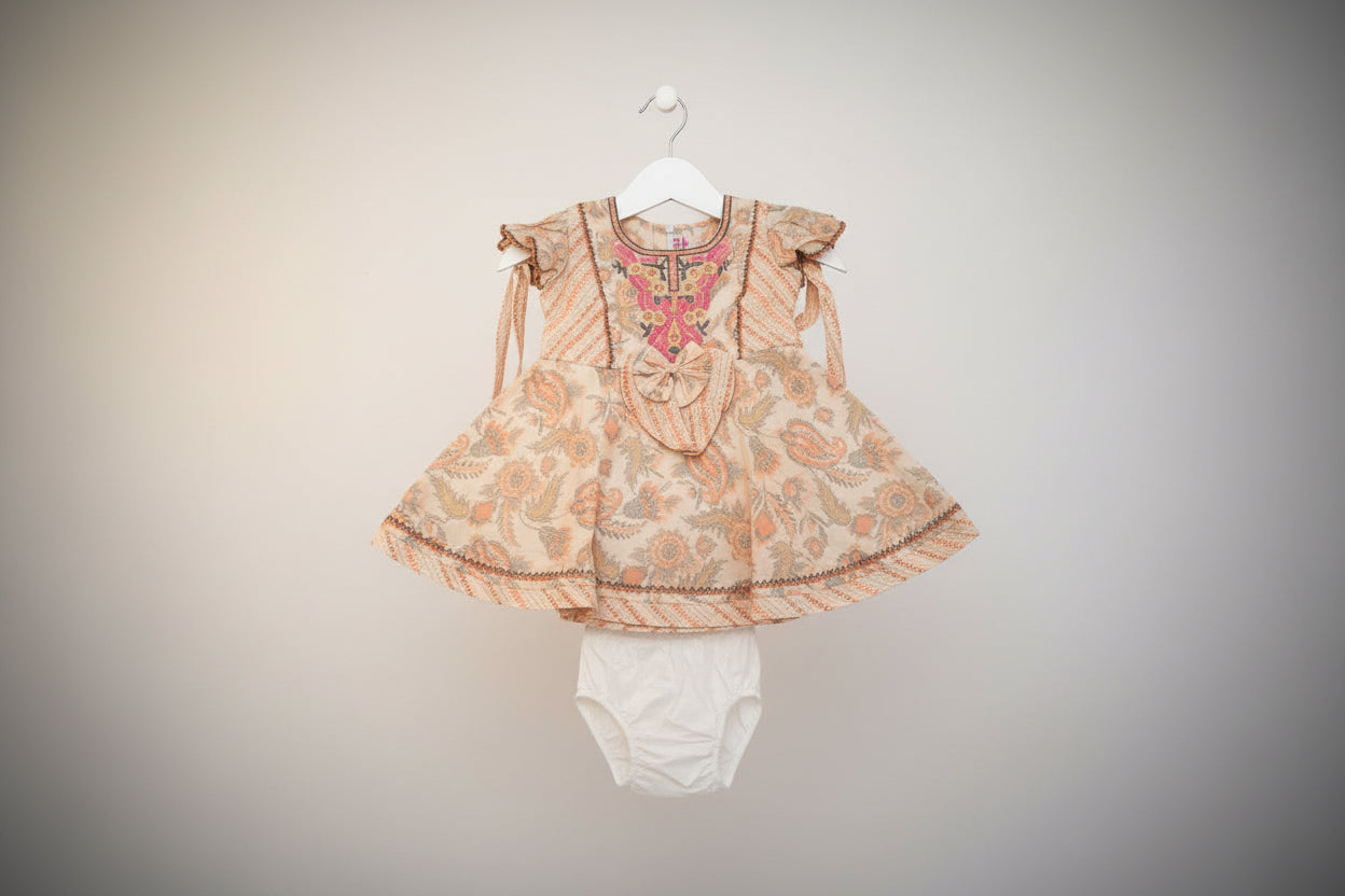 Baby Girls Floral Frock Dress Set with Bloomers (Pack of Variants) 339