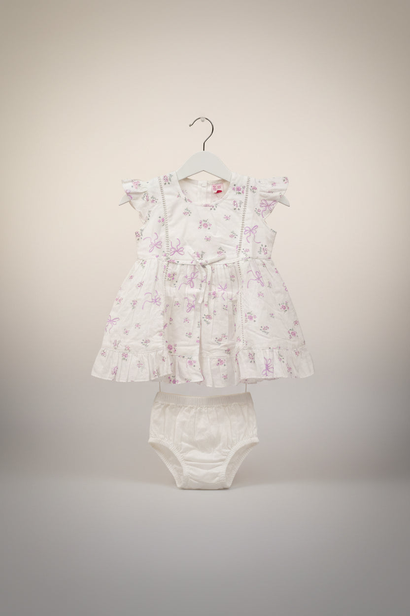 Girls Floral Dress with Bloomers Set 080