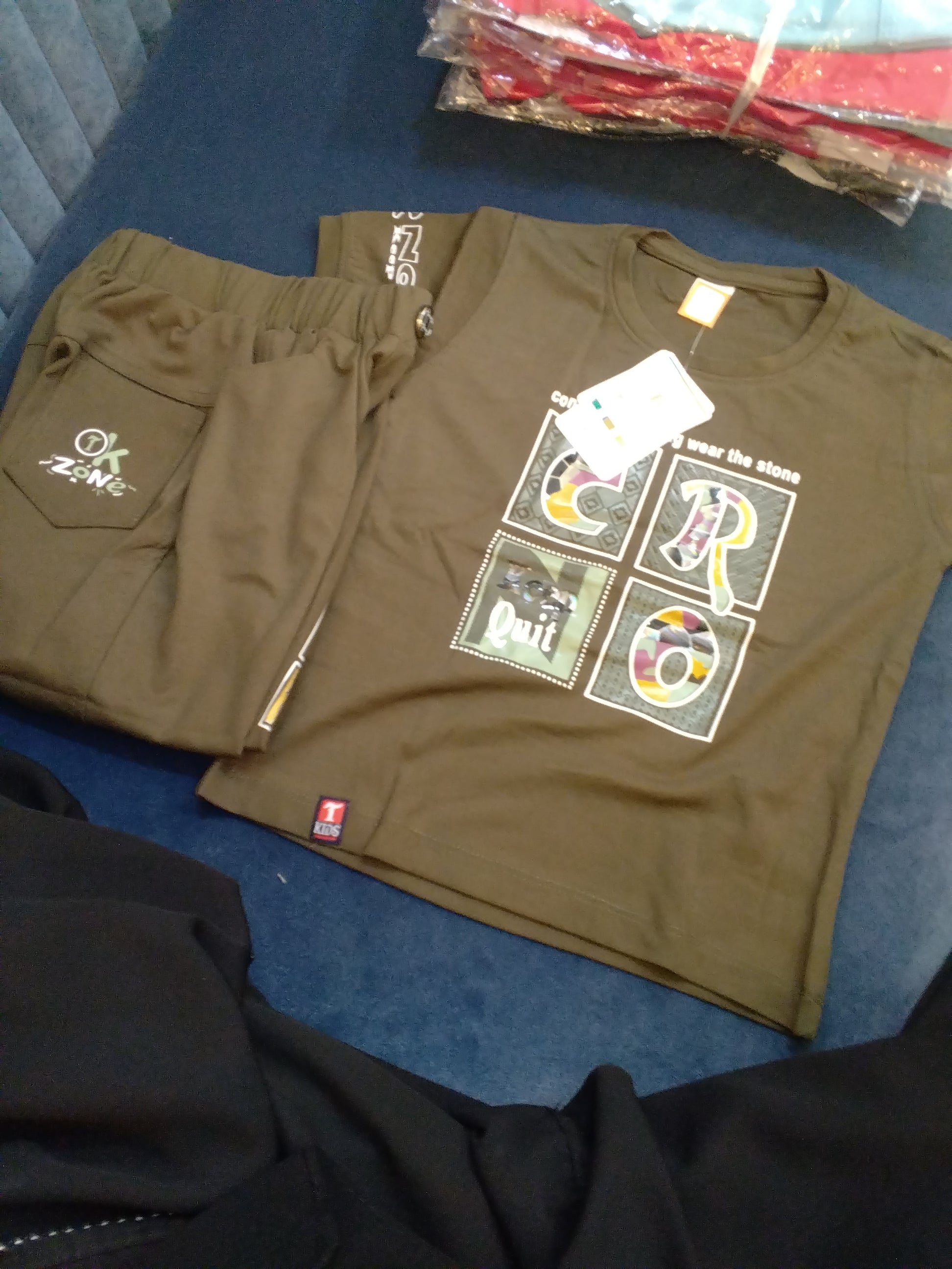 Kids Printed T-Shirt & Shorts Set (CR Design) 340