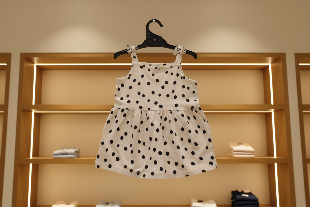 Premium Baby Girl Polka Dot Sleeveless Dress