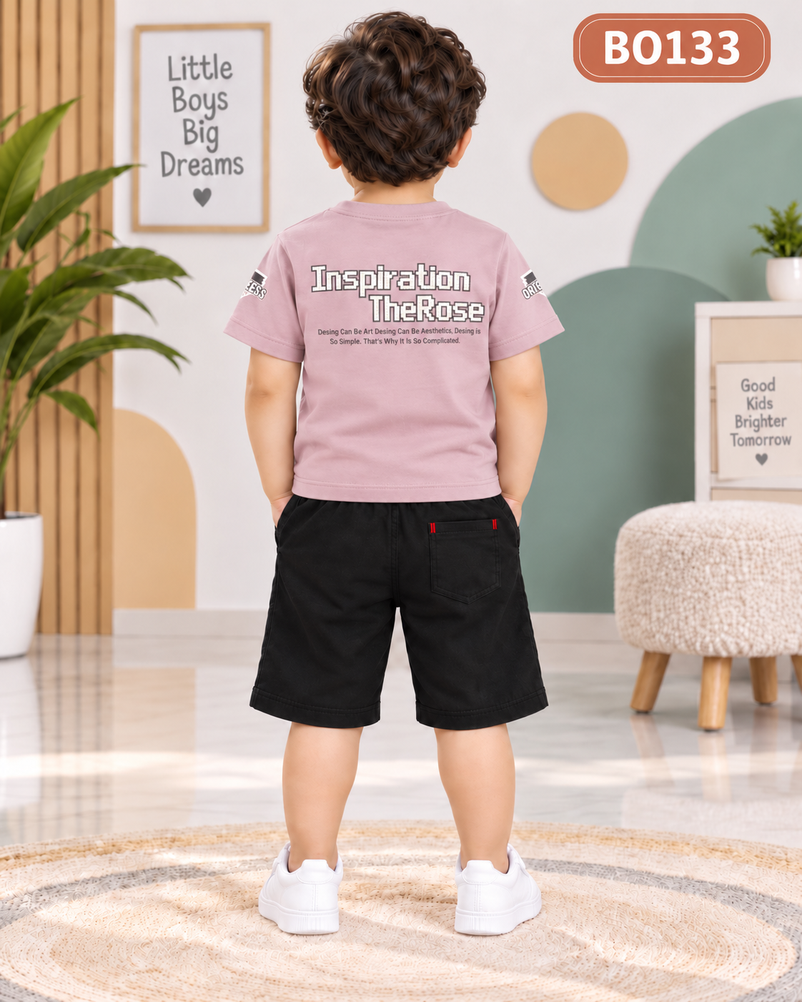 Boys Premium T-Shirt & Cargo Pant Set- BO133