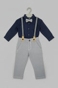 GATSBY Baby Formal Suspender Set – Printed Shirt with Bow Tie MIXED-4 954