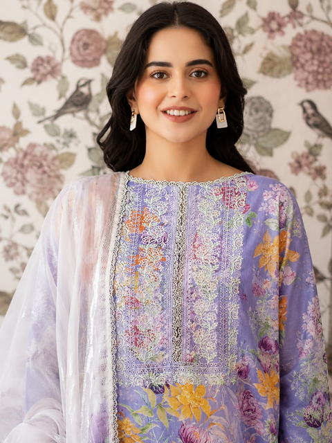Premium Floral Unready Three Piece-C373