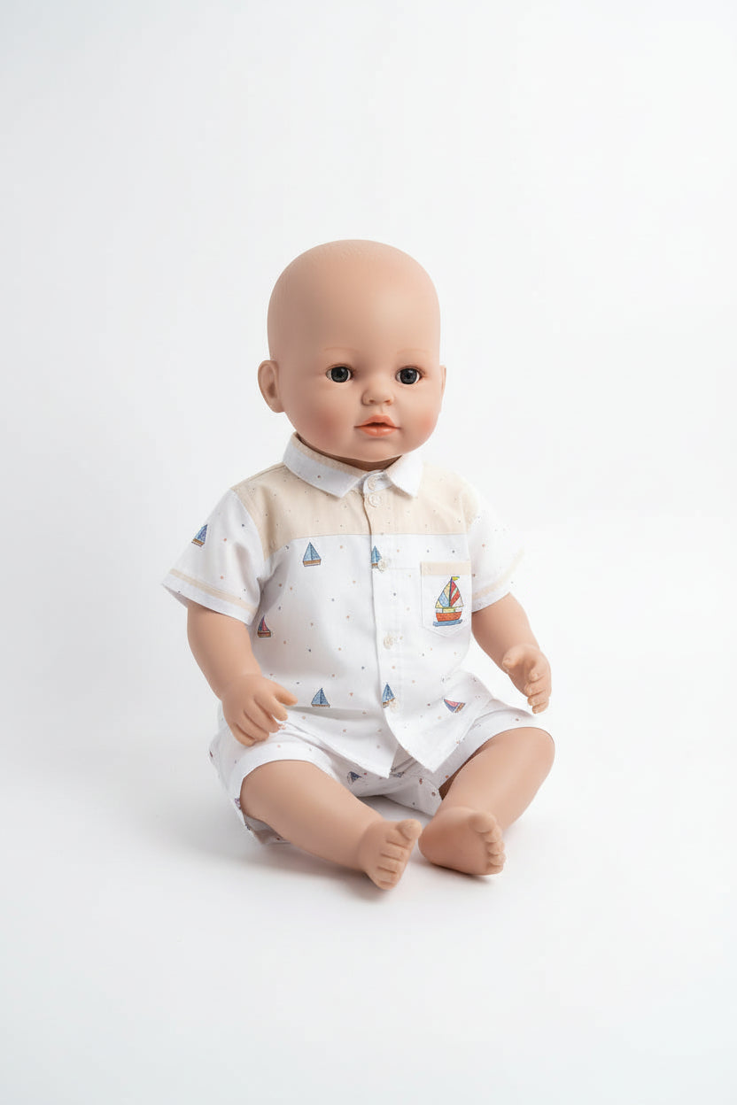 Kids Nautical Sailboat Summer Shirt & Shorts Set 84