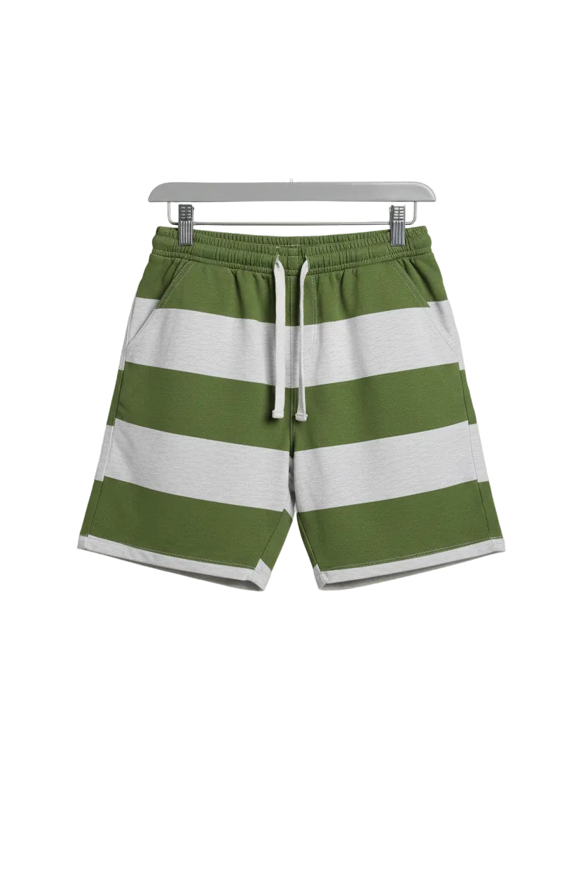 Men’s Charcoal Casual Knit Shorts with Drawstring 2319