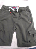 Boys Charcoal Casual Knit Shorts with Drawstring 2312