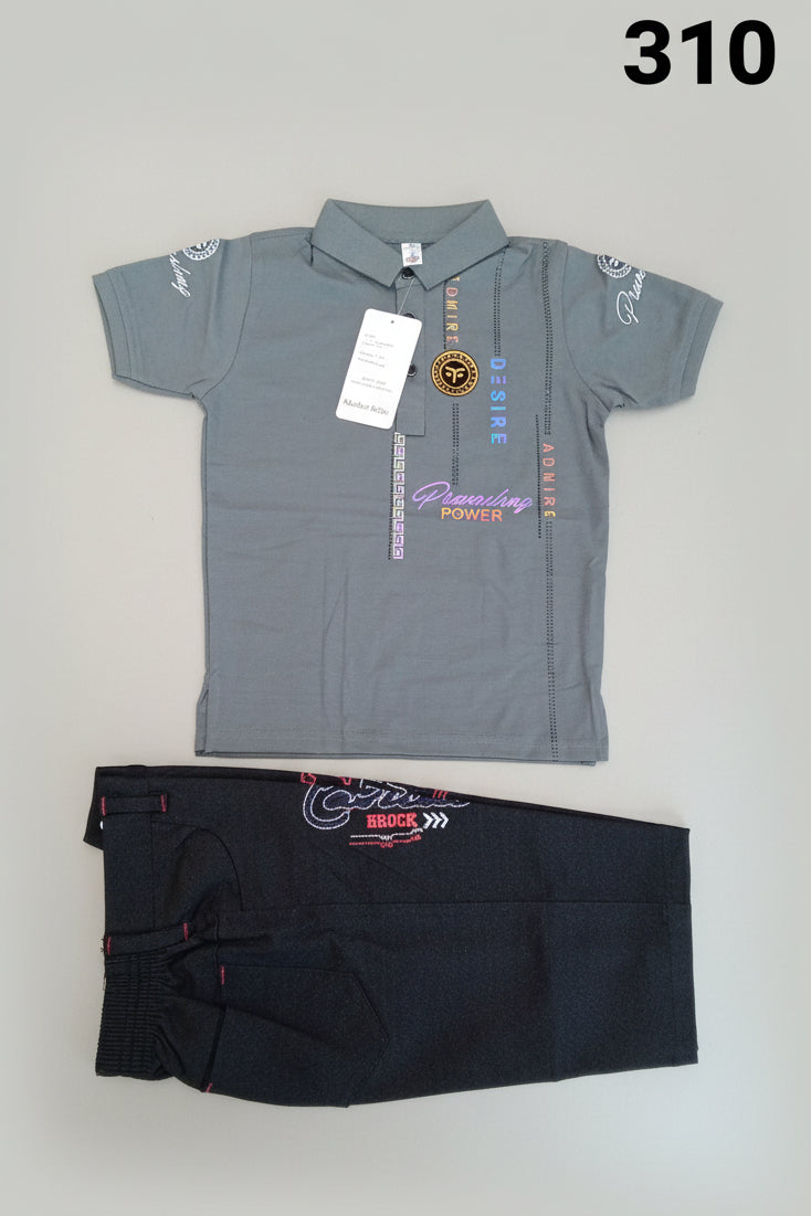 Boys Premium Polo T-Shirt & Casual Pant Set – “Prevailing Power” Edition..310.