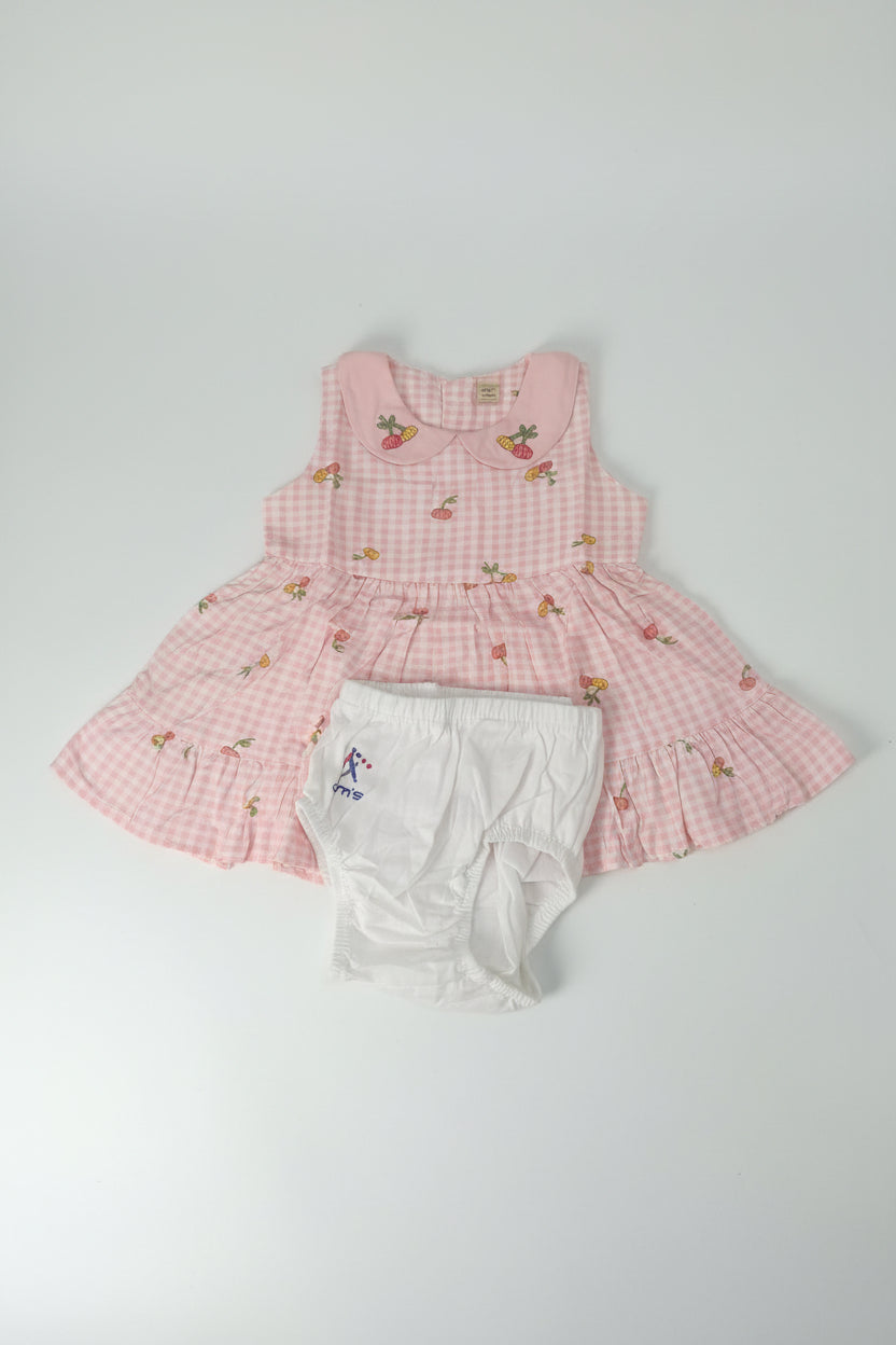 Baby Girls Elegant Embroidered Dress 250