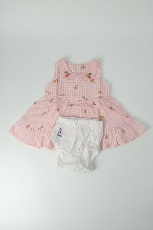 Baby Girls Elegant Embroidered Dress 250