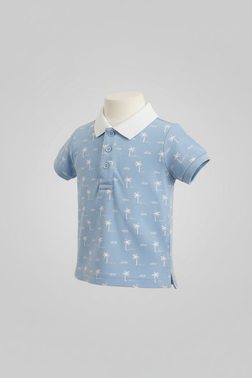 Boys Premium Polo Shirt – Soft Cotton Piqué 161 Baby Blue