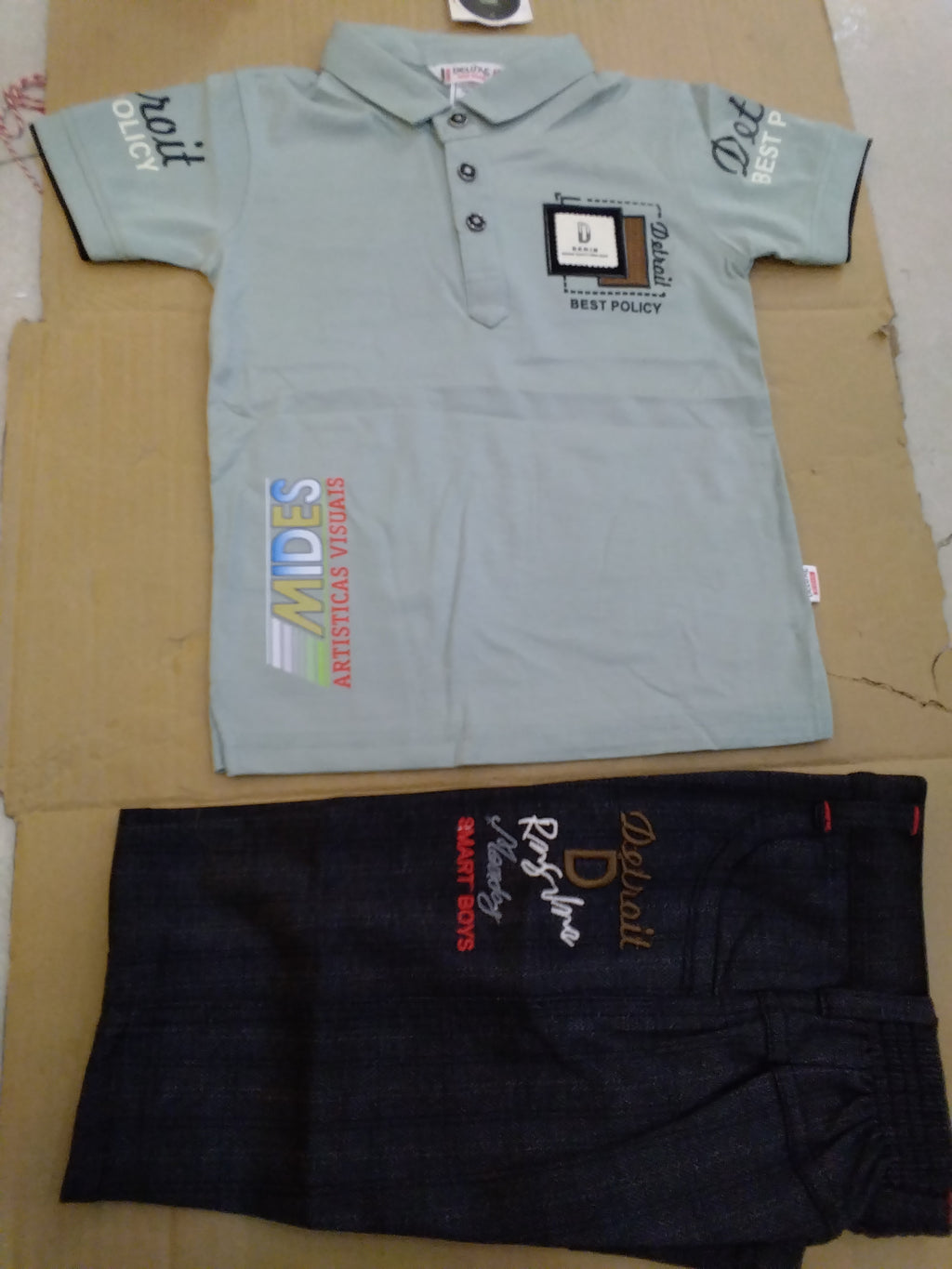 Boys Deluxe Polo T-Shirt & Smart Pant Set – Casual Summer Outfit..359..