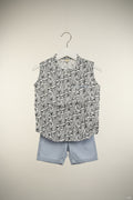 Kids Printed Sleeveless Shirt & Shorts Set-178