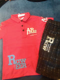 Boys Printed Polo T-Shirt & Trouser Set 252