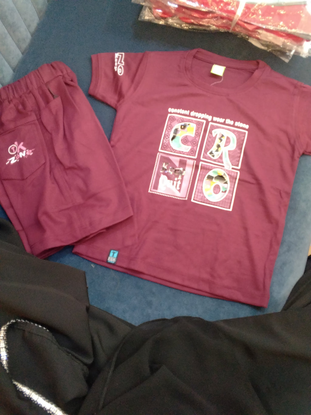 Kids Printed T-Shirt & Shorts Set (CR Design) 340