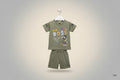 Kids Cartoon Print T-Shirt & Shorts Set 284
