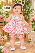 Floral Bloom Baby Girl Dress & Bloomer Set-GD28