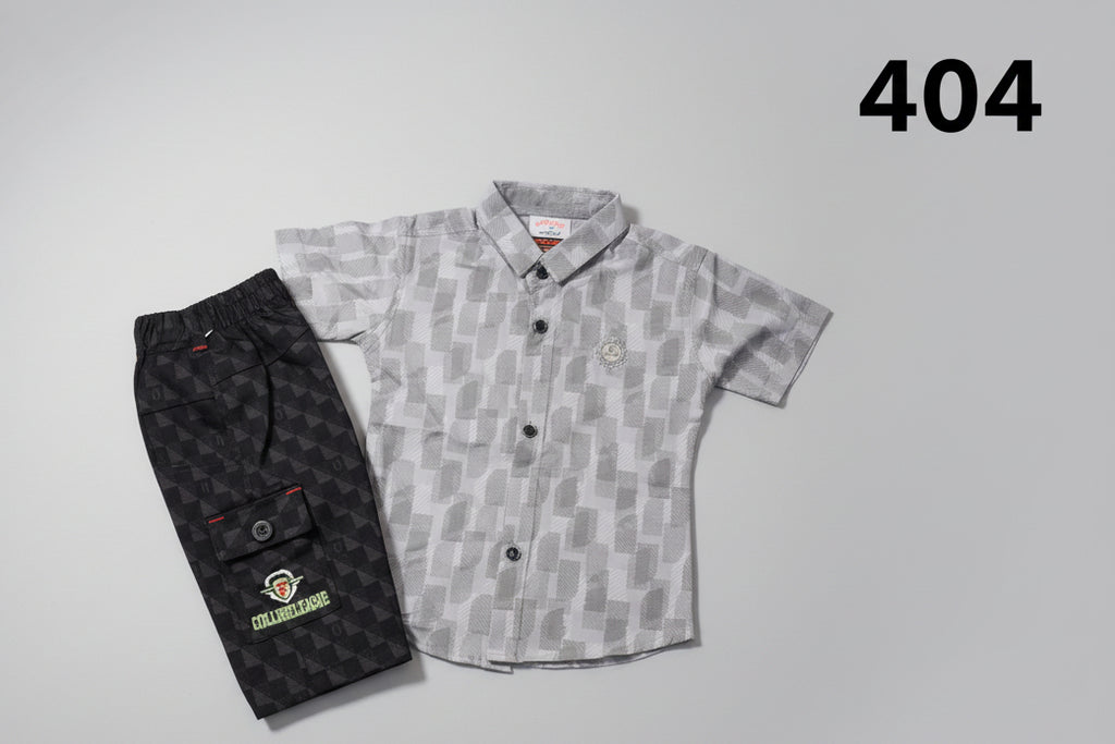 Kids Premium Printed Shirt & Pant Set 404