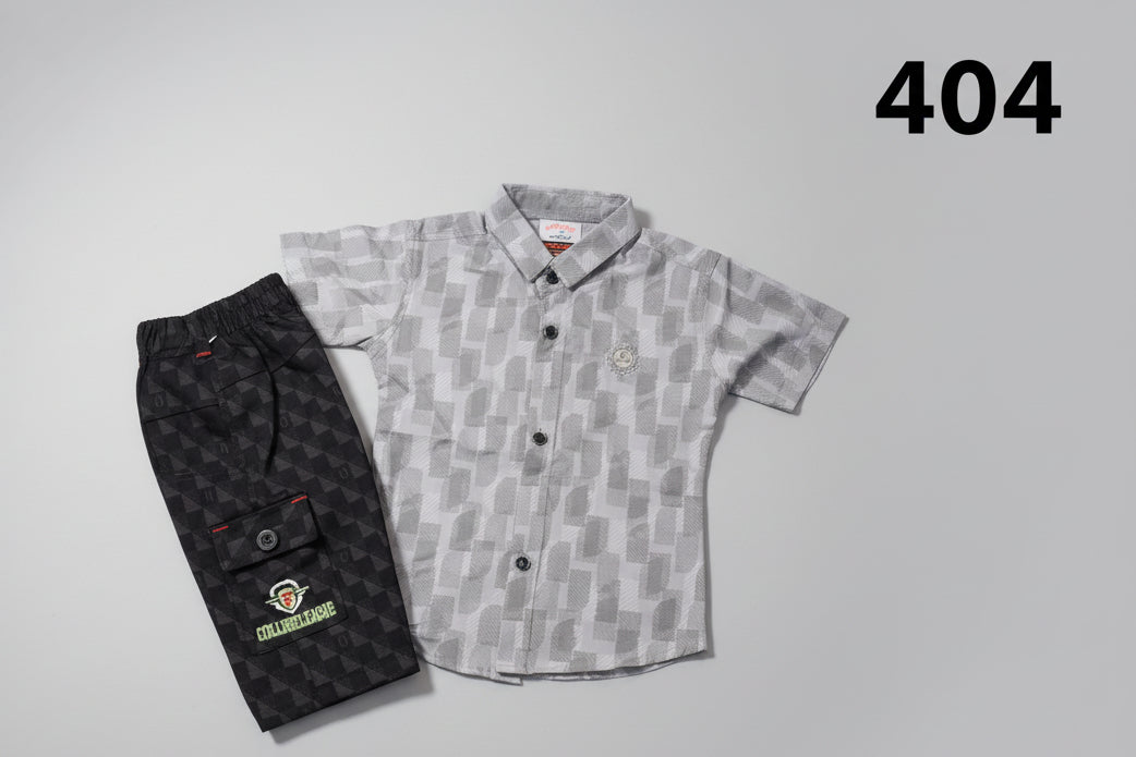 Kids Premium Printed Shirt & Pant Set 404
