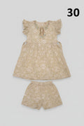 Girls Floral Printed Frock Dress Set with Matching Pants | Party & Casual Wear..30