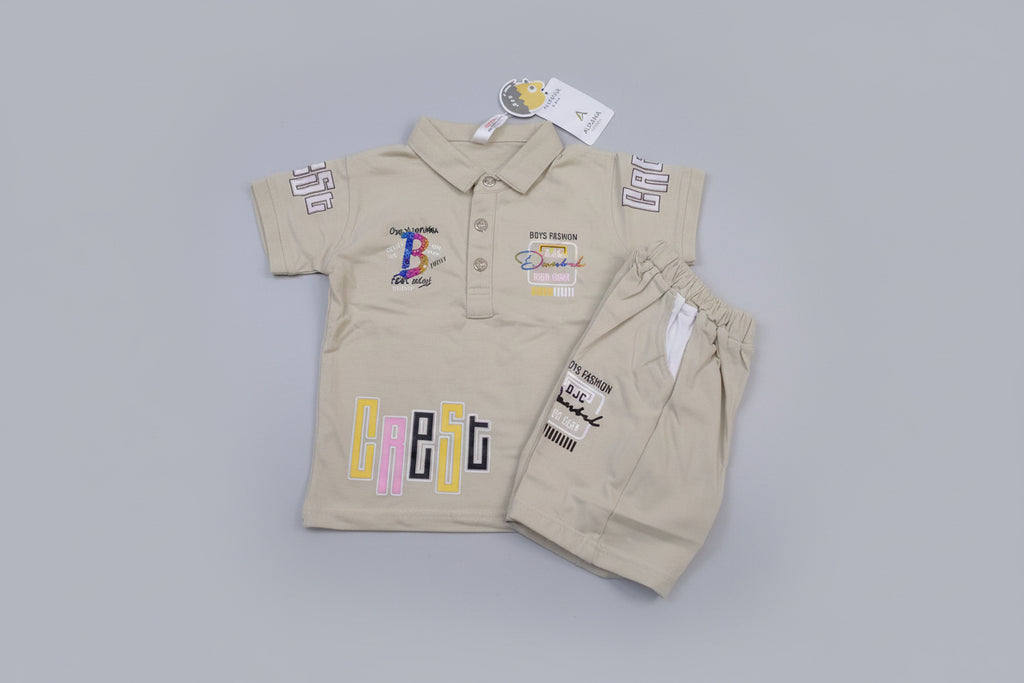 Boys Premium Polo T-Shirt & Pant Set – Casual Summer Outfit 313